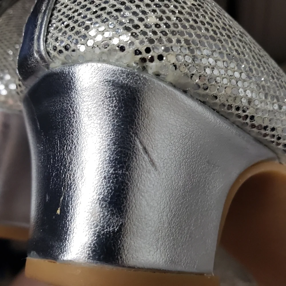 Kids heels silver shoes for special occasions